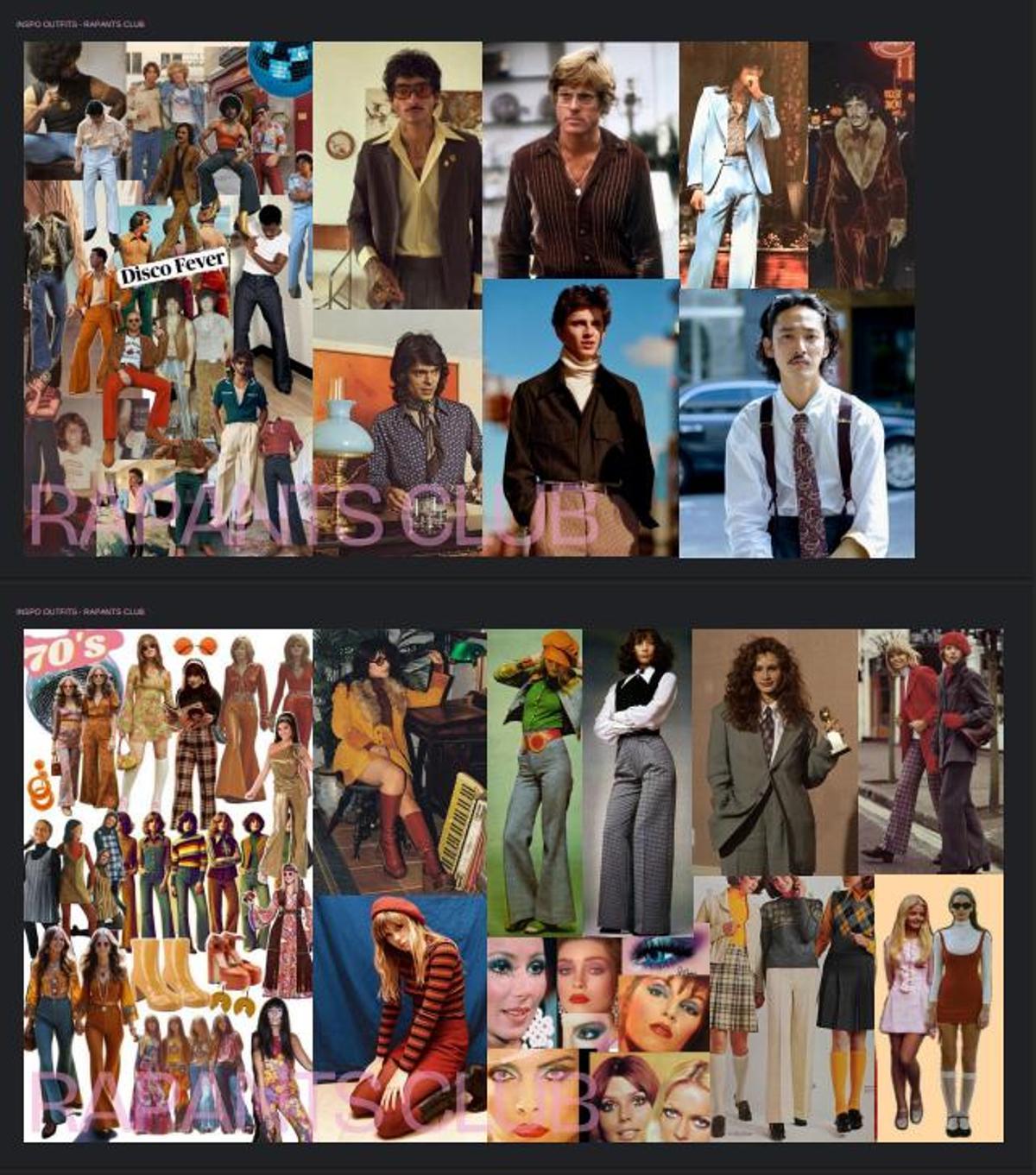 Ejemplos de vestuario compartidos en el grupo de WhatsApp