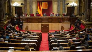 11 02 2020 Hemiciclo del Parlament de Catalunya durante una sesion plenaria  en Barcelona  Catalunya (Espana)  a 11 de febrero de 2020   POLITICA   David Zorrakino - Europa Press