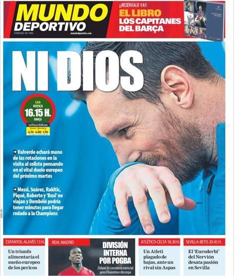 Portada MUNDO DEPORTIVO sábado 13 abril de 2019.