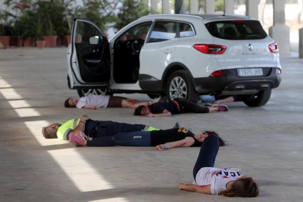 Simulacro de atropello múltiple en el campus de Cartagena de la UCAM