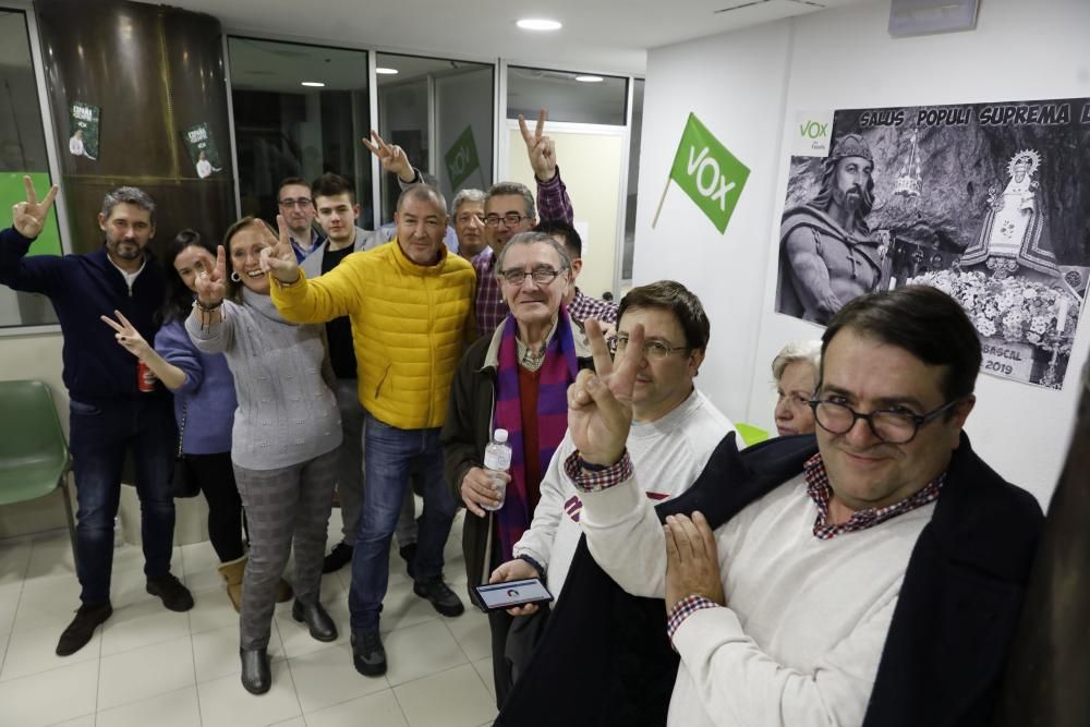 Noche electoral de Vox en Asturias