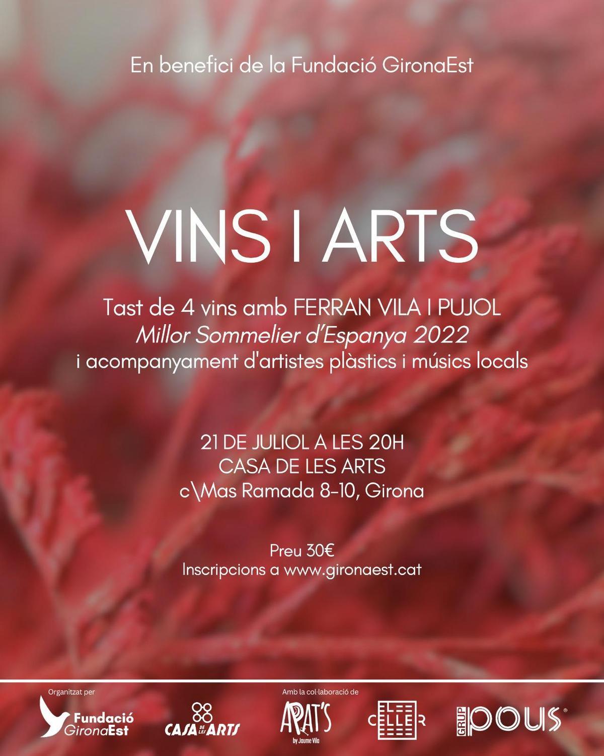 El cartell del Vins i Arts de la Fundació GironaEst d'aquest any