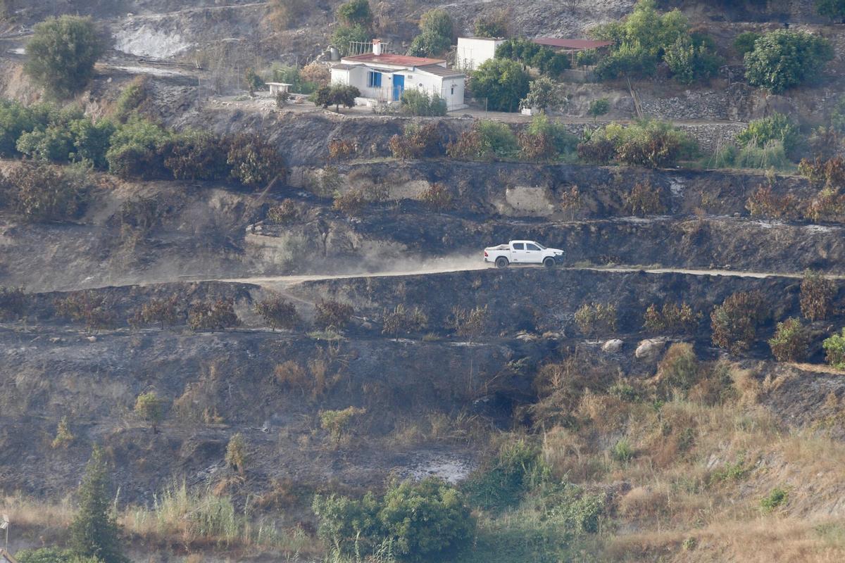 El Infoca lucha contra el incendio forestal declarado este viernes a mediodía en el término municipal de Árchez y que ha obligado a desalojar viviendas de diseminados de Árchez y Cómpeta. En este último municipio se ha instalado el puesto de mando para coordinar las labores de extinción, en la que participan una docena de medios aéreos y casi 150 bomberos forestales.