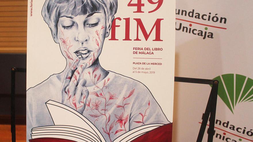 El cartel de la edición 2019 de la Feria del Libro de Málaga, obra de Sandra Carmona.