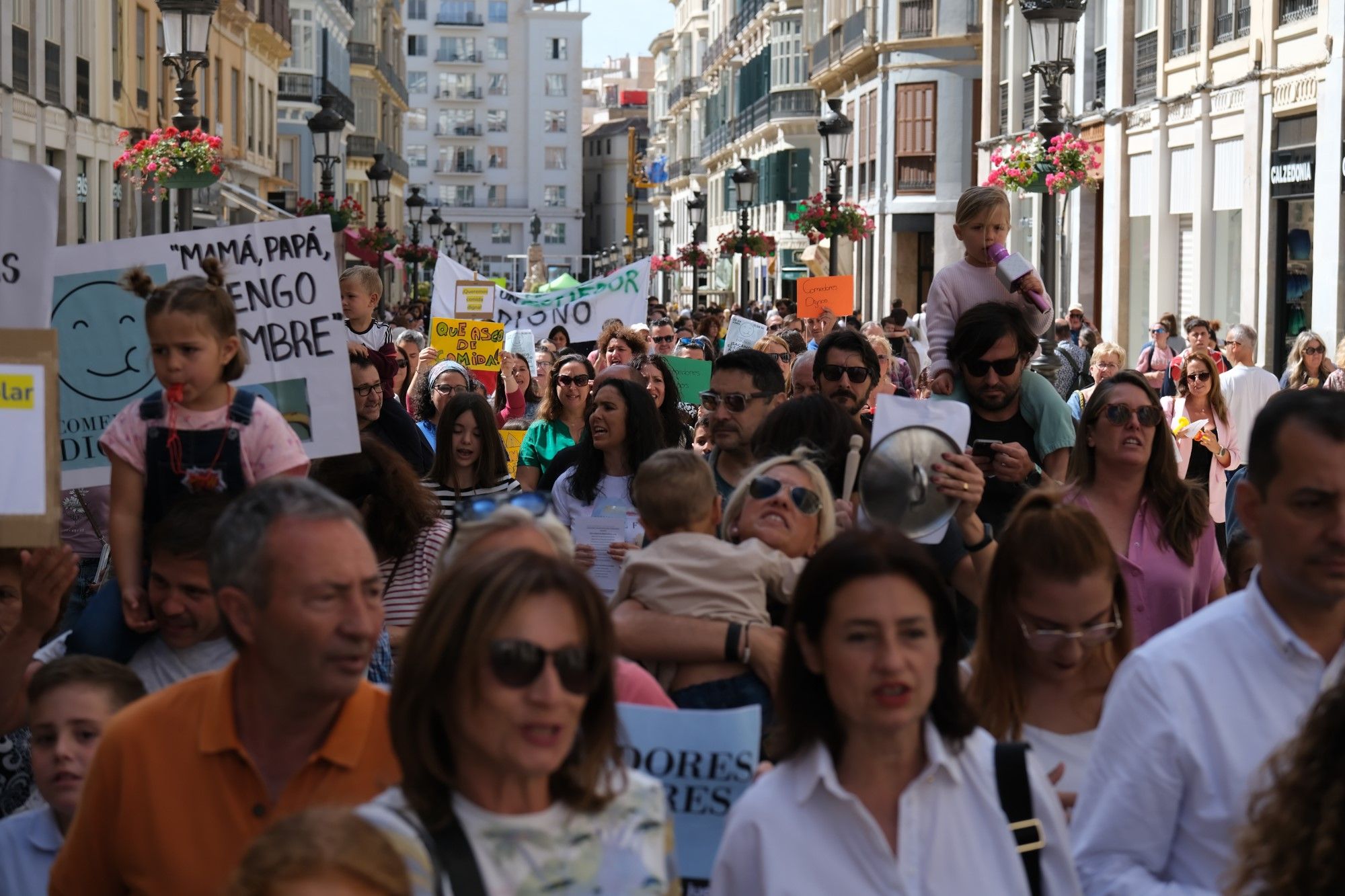 Protestas en Málaga por el servicio de comedor escolar