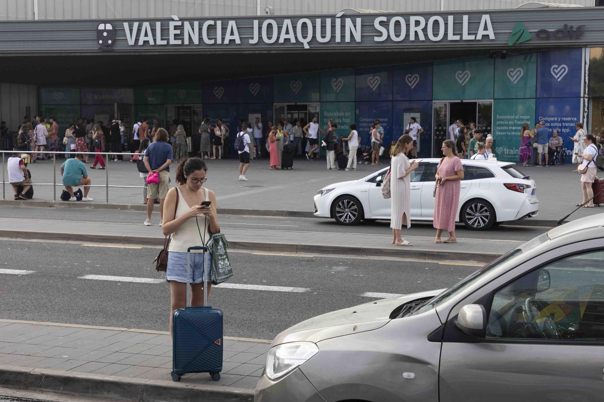 Colas en la estación del AVE Joaquín Sorolla
