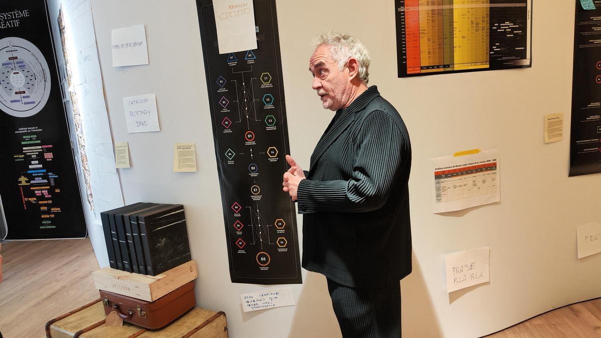 Ferran Adrià, en la exposición que celebra los 20 años de Mirazur.