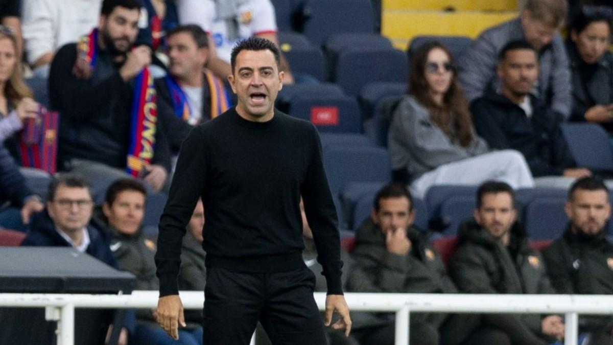 Xavi  Hernández, en el Barça-Alavés