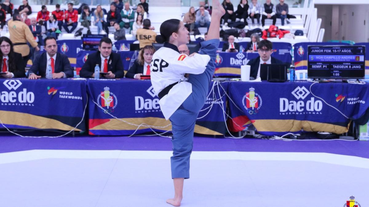 La mallorquina Noa Campillo, durante su concurso.