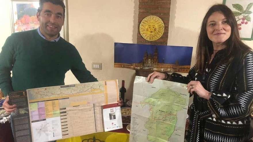 Luis López y Belén Calvo, promocionado el Camino de Invierno en Italia.