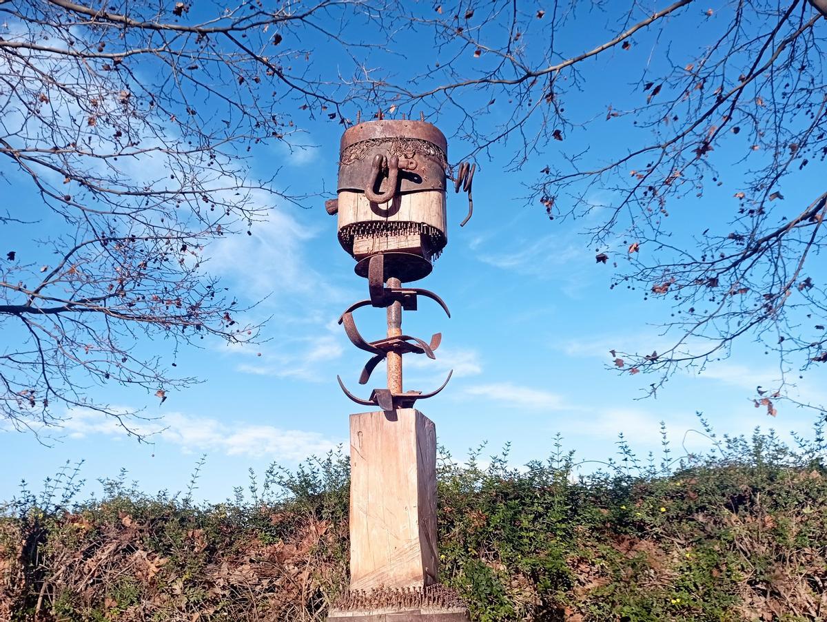 Una de las obras de este original paseo de Churriana.