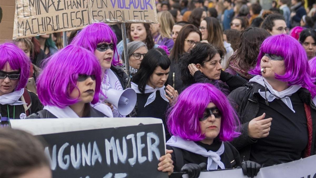 Manifestación femenista del 8M en Barcelona