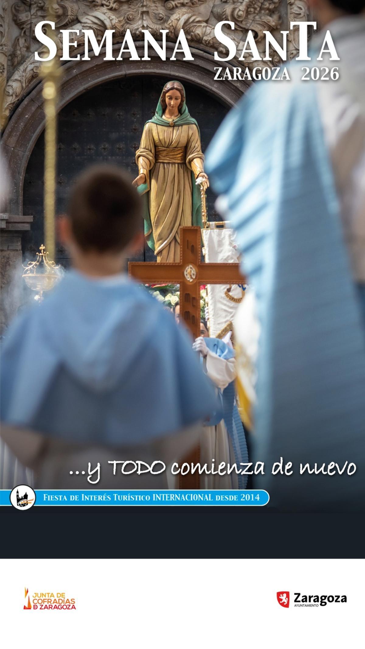 Cartel anunciador de la Semana Santa de Zaragoza para este 2026.