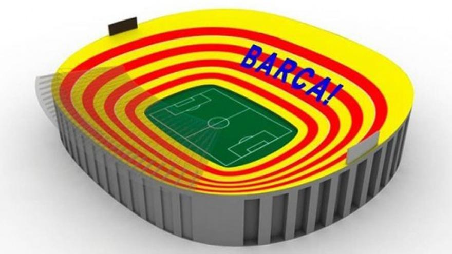 El Camp Nou lucirá para el clásico una gigantesca senyera