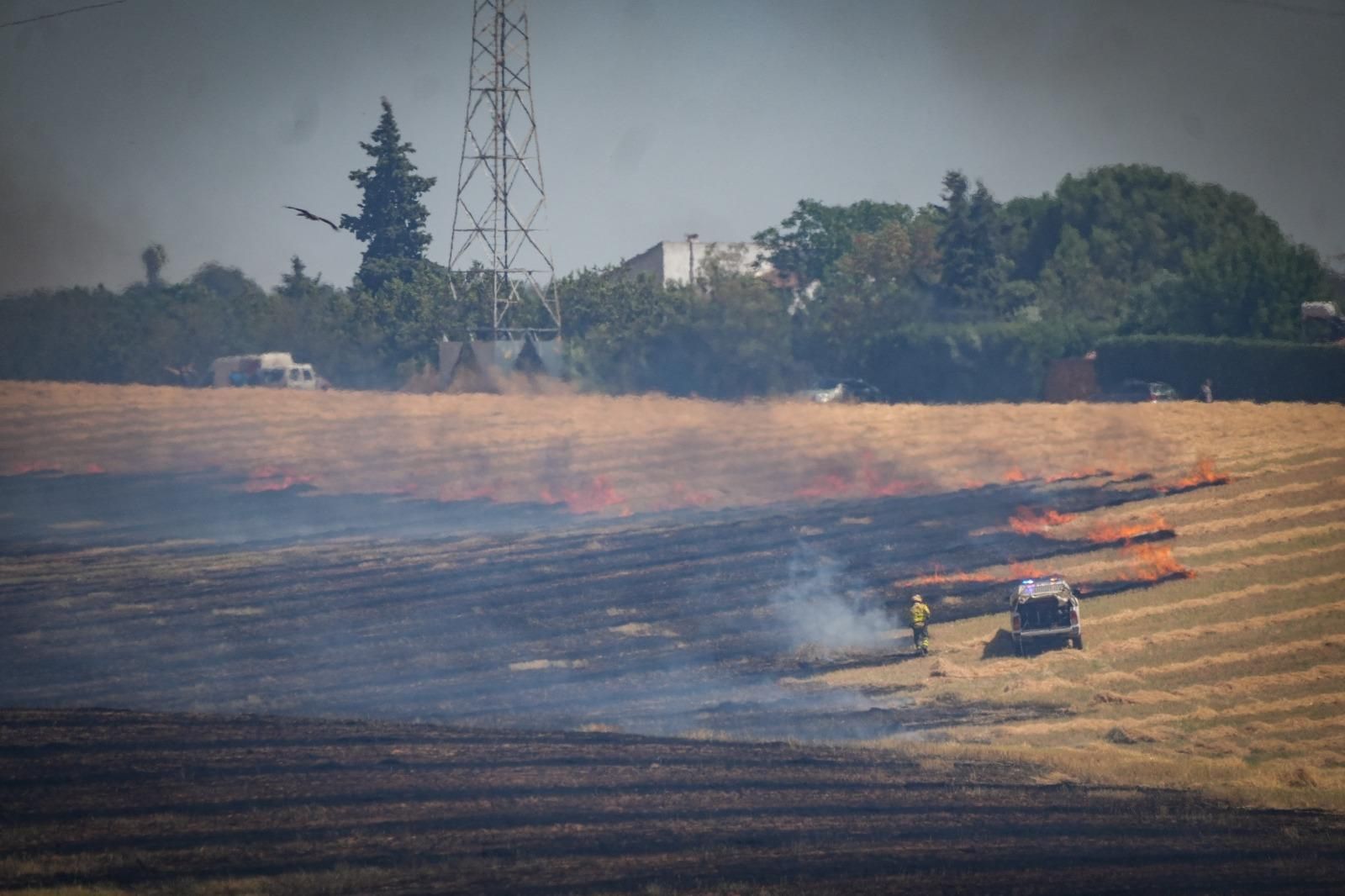 Un incendio en Sancha Brava (Badajoz) obliga a activar el nivel 1