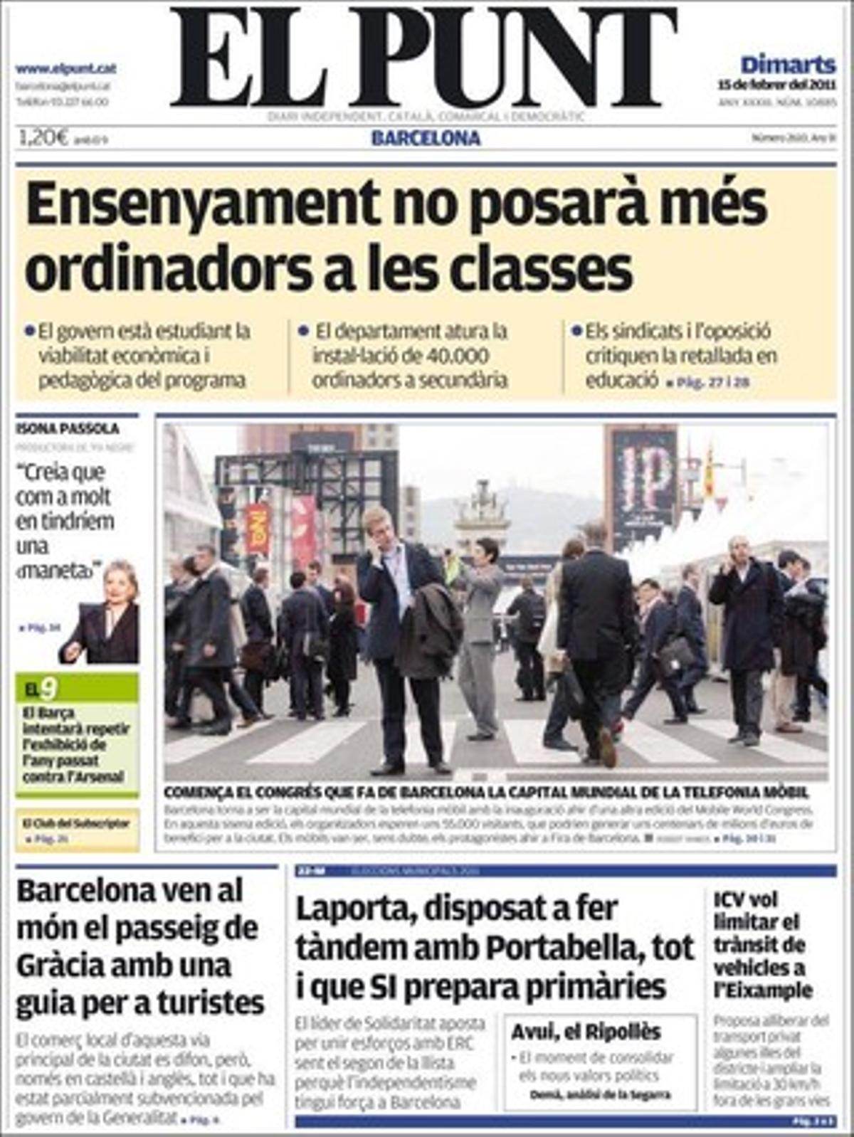 ’El Punt’ destaca a més que el jutge aplana el camí perquè El Corte Inglés s’instal·li a Mataró a l’arxivar la querella de la fiscalia contra el trasllat de Can Fàbregas, i que l’Ajuntament de Barcelona ofereix aquest curs 13.870 places per als alumnes de P3.