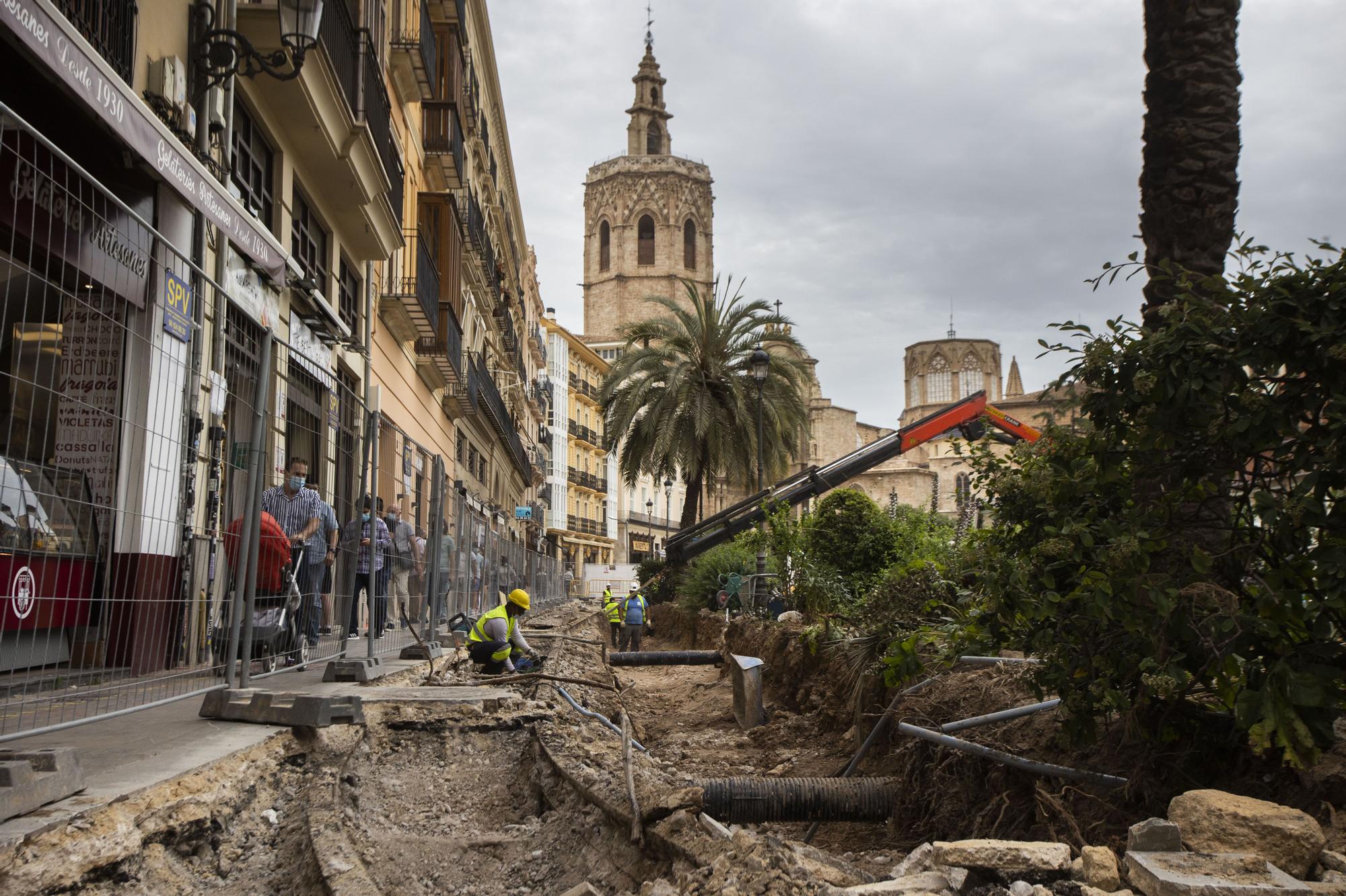 Las obras de la Reina sacan a la luz una posible cuarta muralla de València