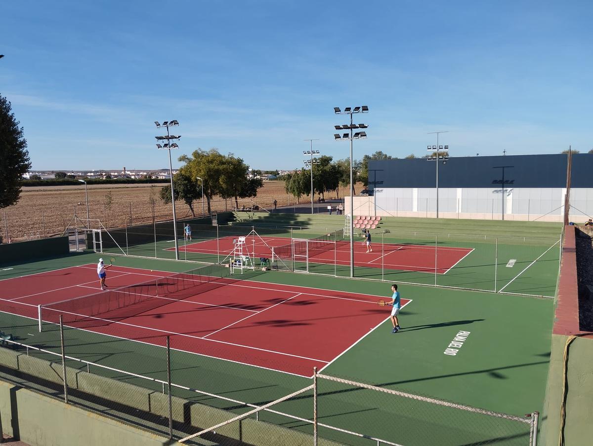 Pistas de tenis en el complejo deportivo El Pandero de Palma del Río.