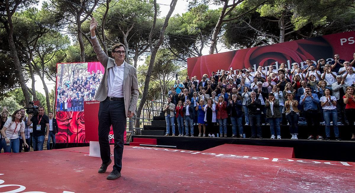 El líder del PSC, Salvador Illa, con alcaldes y alcaldables del partido El líder del PSC, Salvador Illa, con alcaldes y alcaldables del partido
