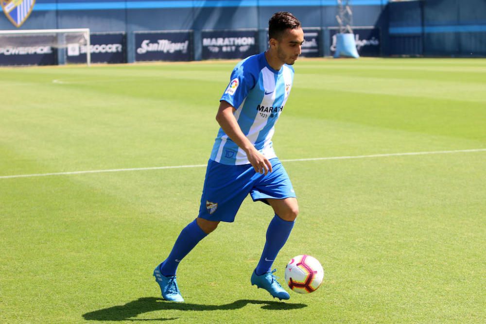 Presentación de Badr Boulahroud como nuevo jugador del Málaga CF.