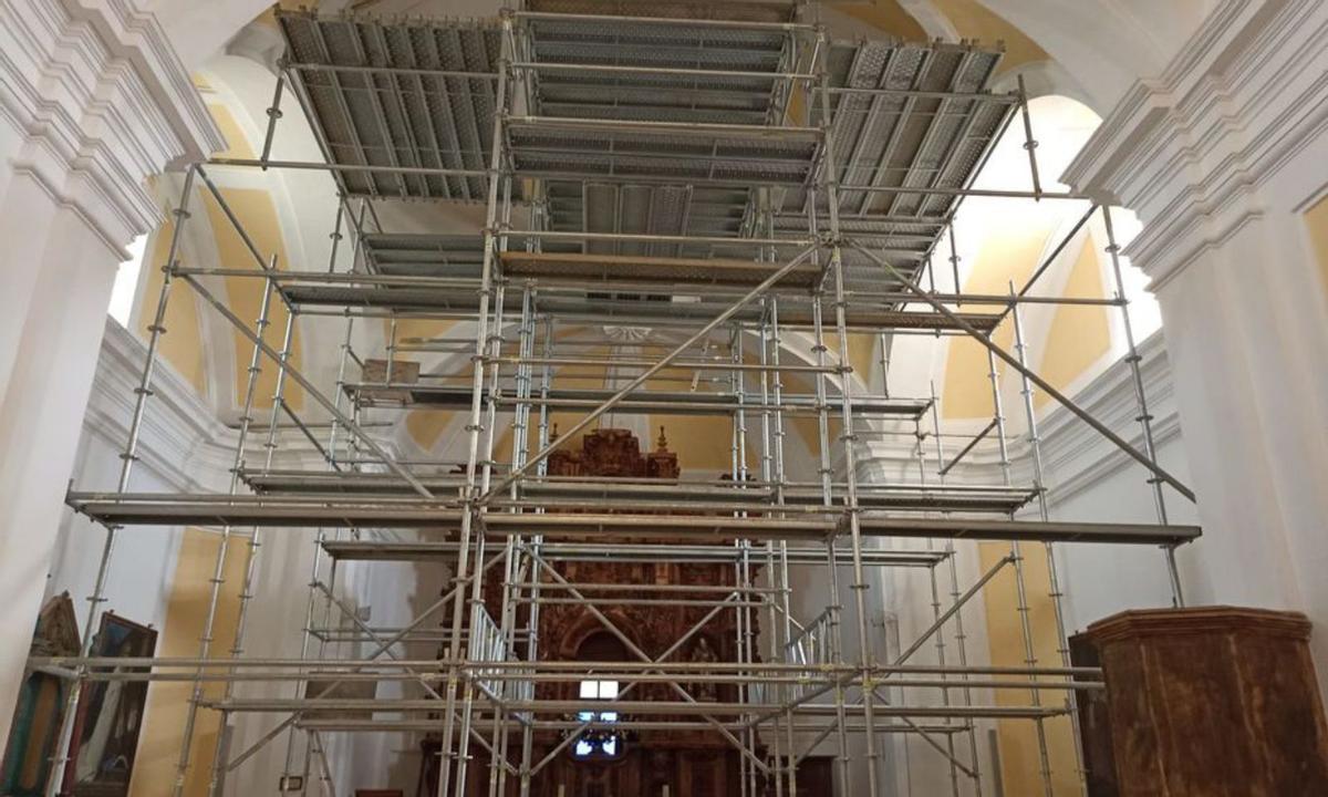 Avanza la reparación de la cúpula del santuario de Olleros de Tera