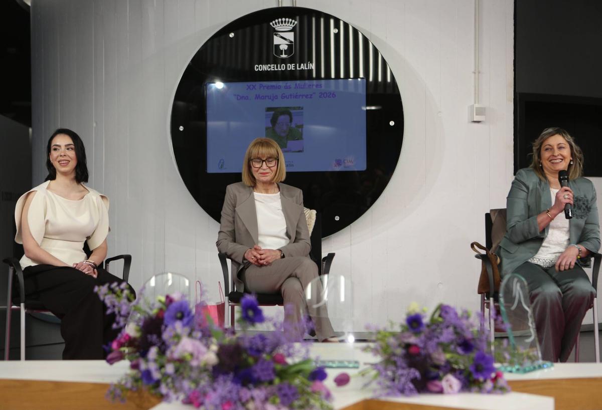 Las lalinenses premiadas ayer.  | BERNABÉ/ AMANDA CASTRO