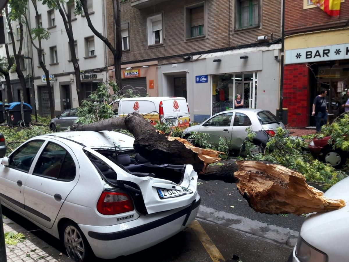 Consecuencias de la tormenta en Zaragoza