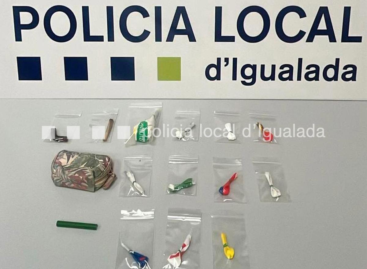 Les substàncies estupefaents que duia l'individu que va detenir la Policia Local d'Igualada