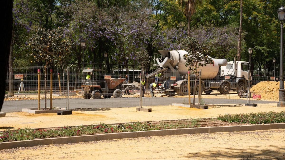 Imagen de archivo de unas obras en el Prado de San Sebastián.