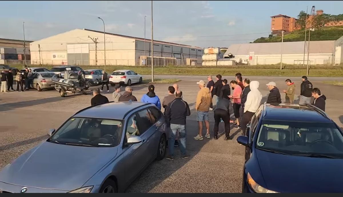 Un momento de la protesta.