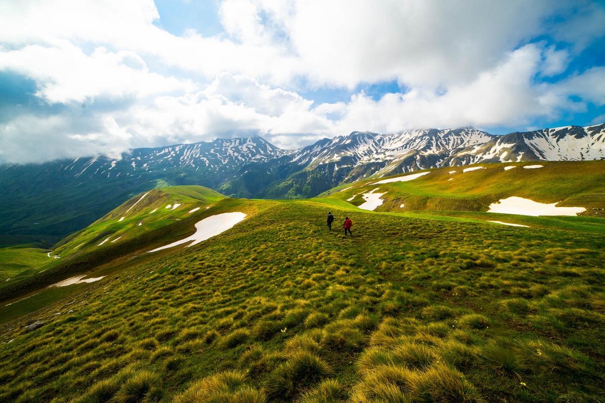 Los montes Grammos, conocida cordillera helénica