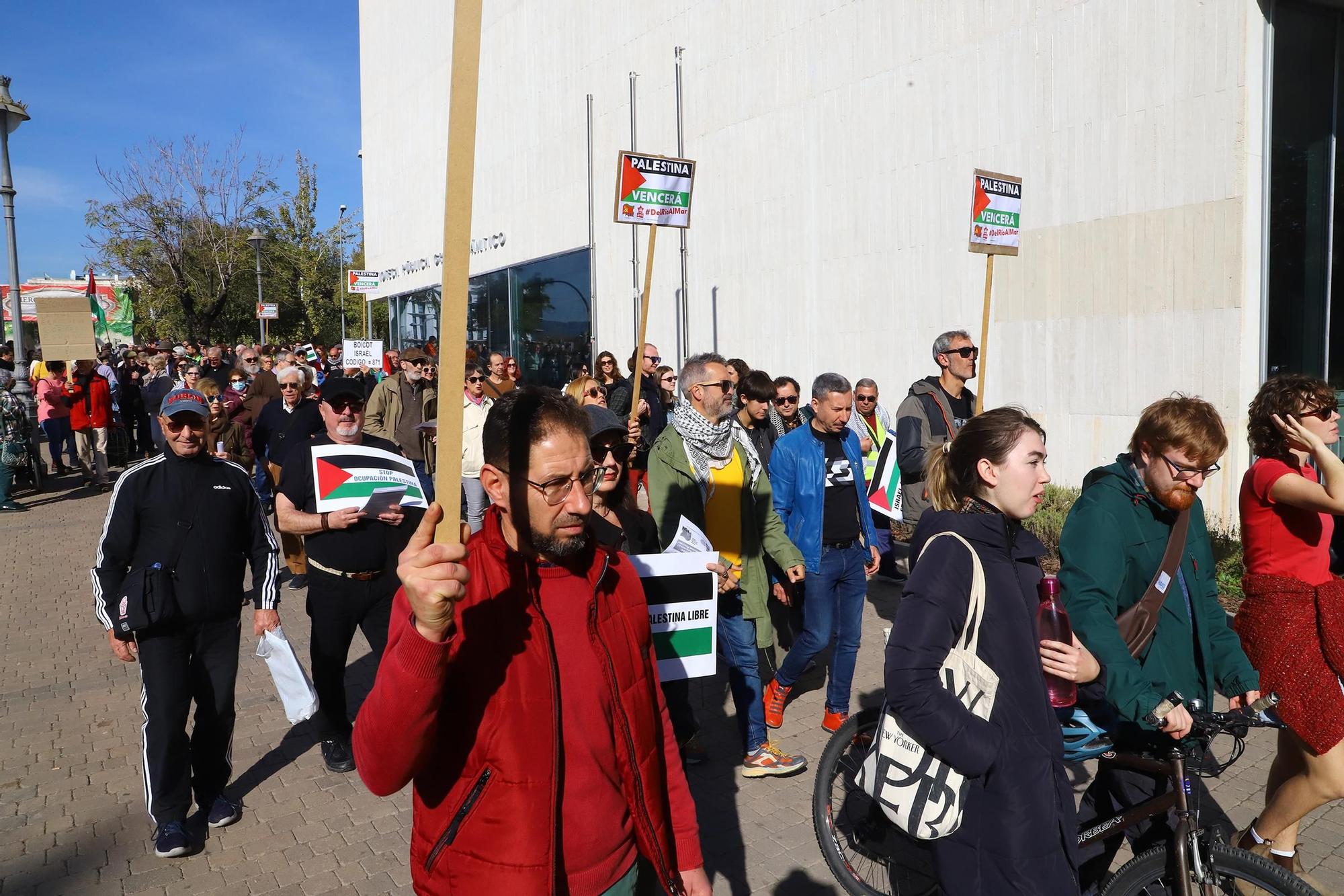 La marcha en Córdoba por el pueblo palestino, en imágenes