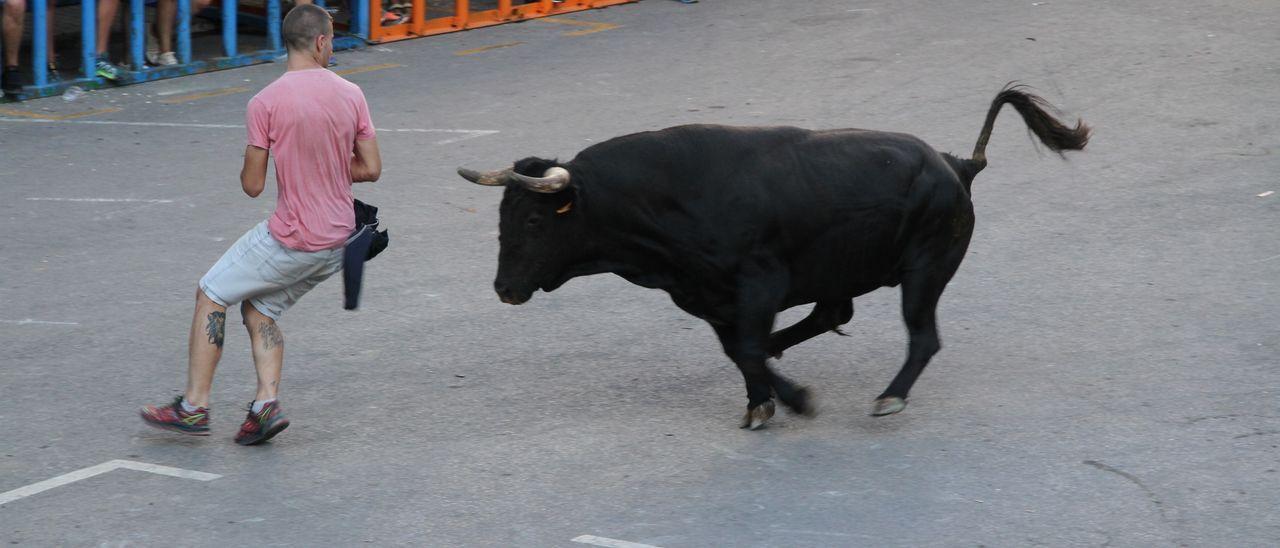 Imagen de archivo de los bous al carrer de Vilafamés. / AYUNTAMIENTO VILAFAMÉS