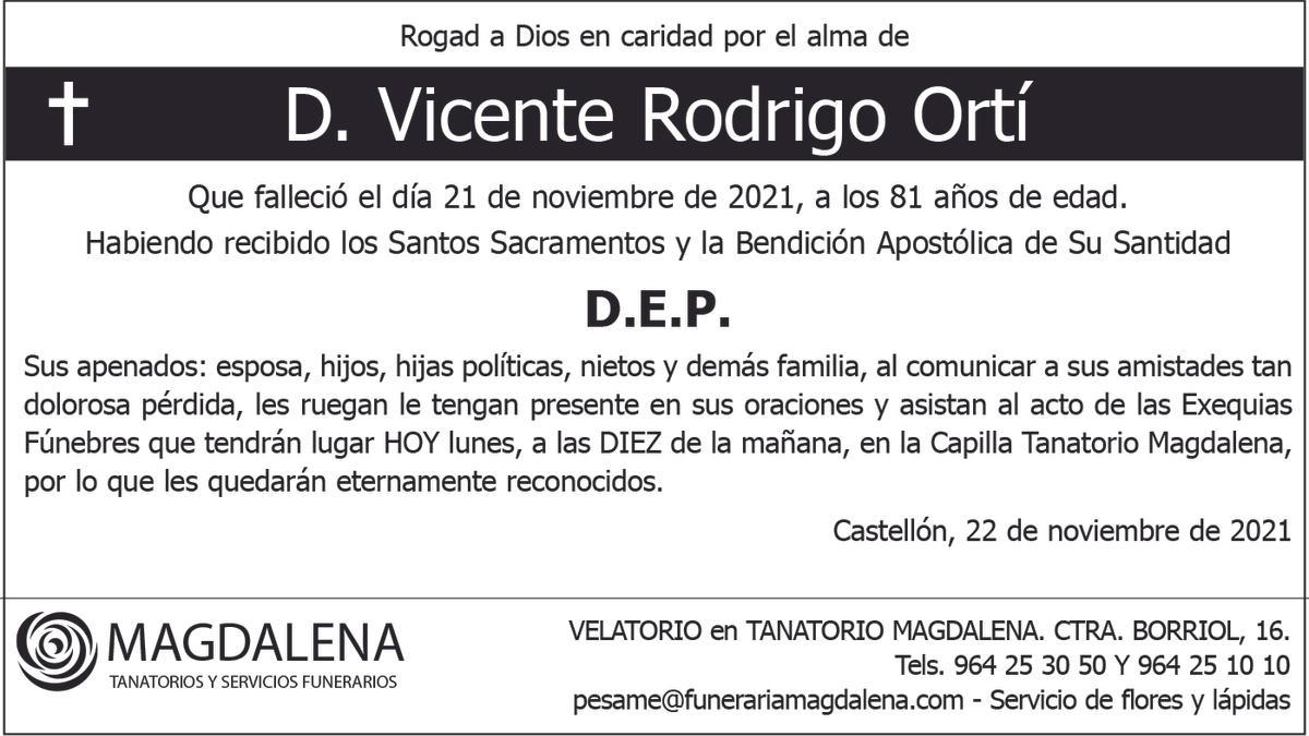 D. Vicente Rodrigo Ortí