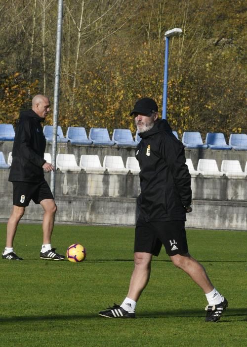 El Oviedo prepara el encuentro ante el Almería en