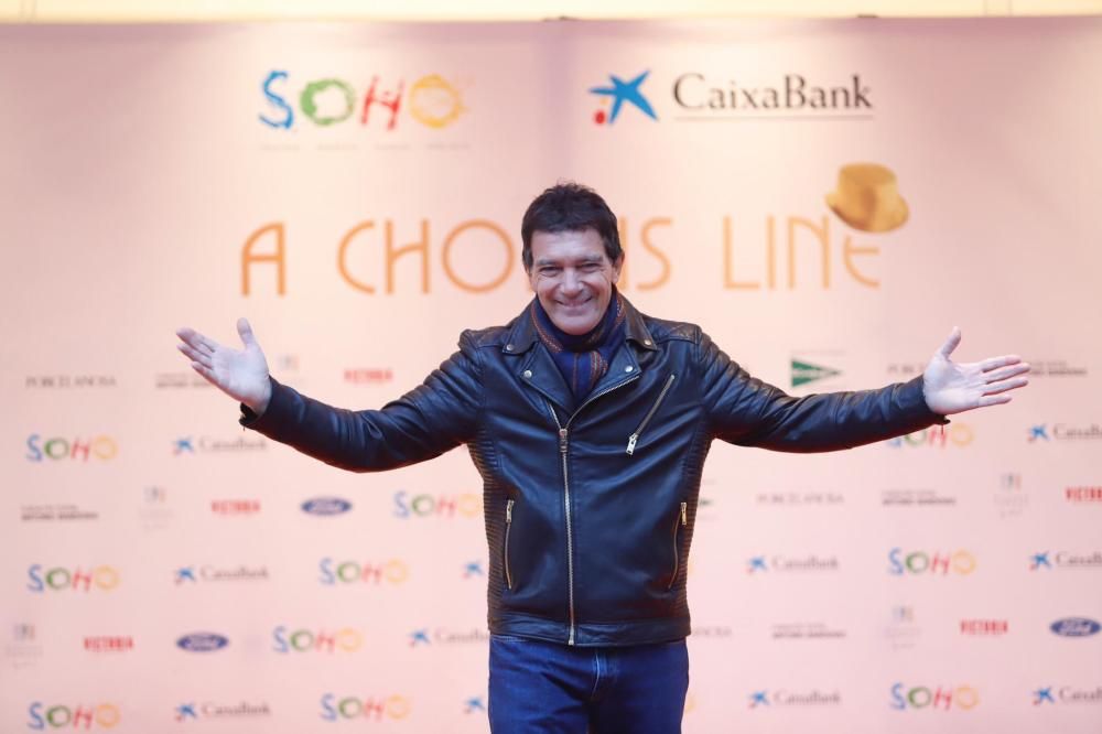 Llegada de Antonio Banderas al Teatro del Soho Caixabank para el estreno de 'A Chorus Line'.