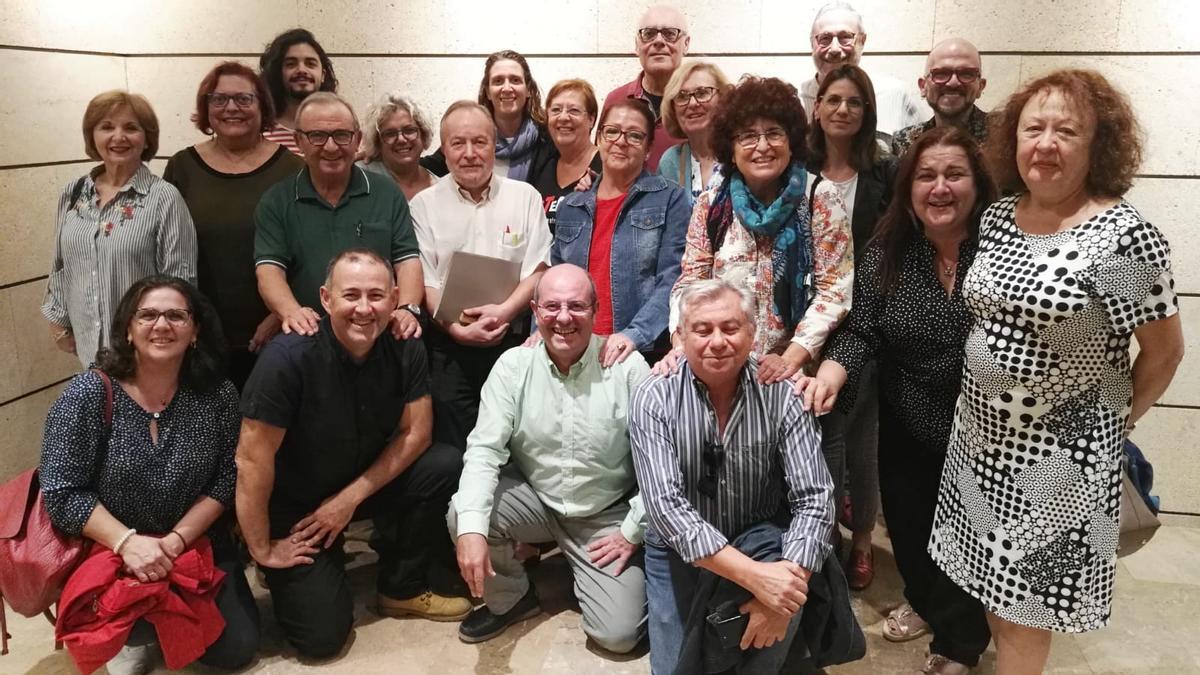 Algunos de los representantes del teatro amateur de Murcia (Fateamur).