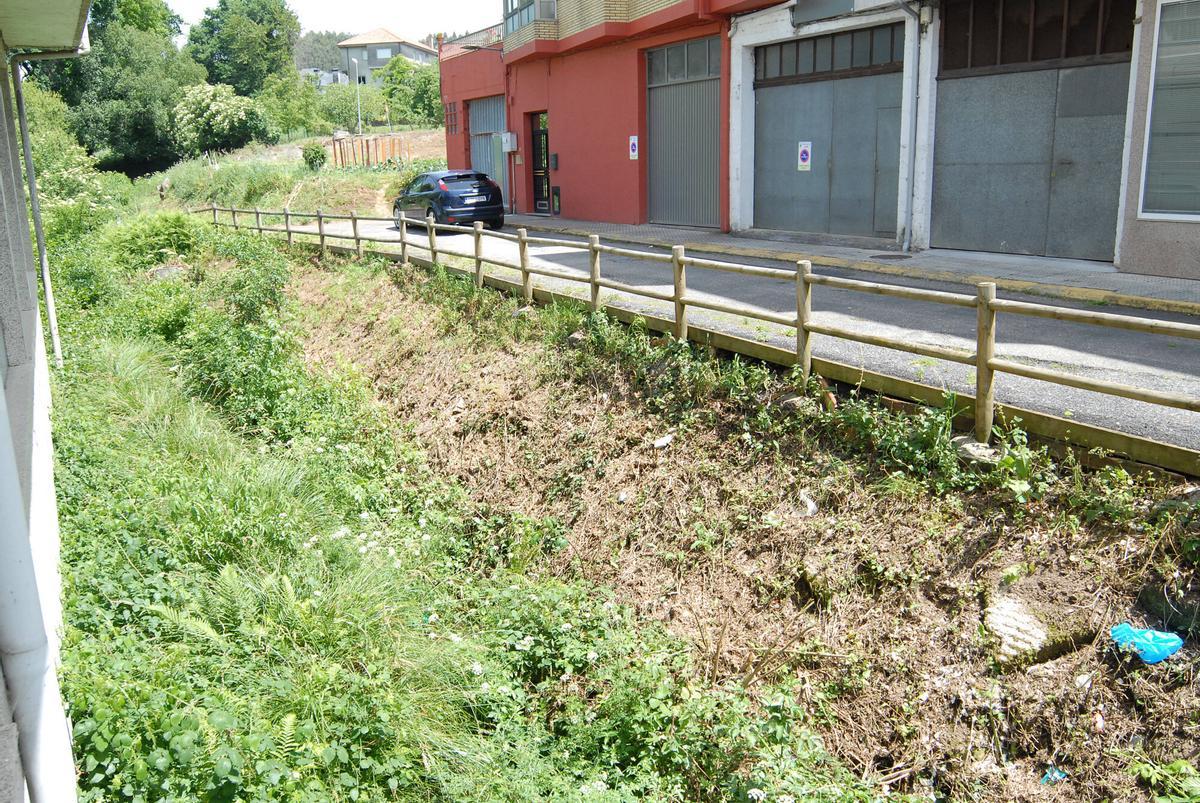 Zona trasera de un edificio en la Rúa da Ponte.