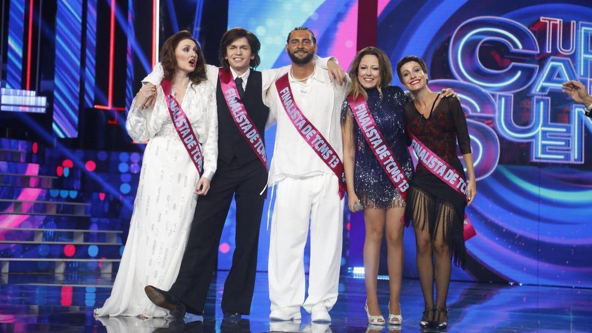 Los cinco finalistas del programa de Antena 3 ‘Tu cara me suena 13’.