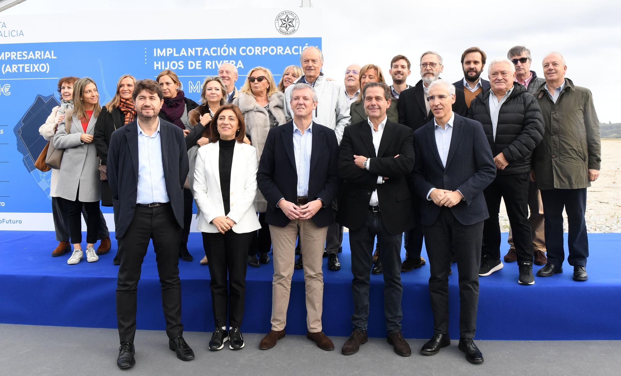 Primera piedra de la nueva fábrica de Estrella Galicia en Morás (Arteixo)