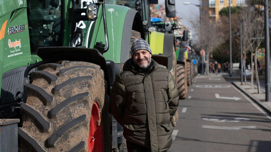 Pablo Ballesteros, en la tractorada del jueves en Zamora.