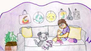Dibujo de Alithia Haven Ramirez para el concurso ’Doodle for Google’