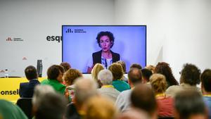 La secretaria general de ERC, Marta Rovira, en el último consejo nacional de ERC.