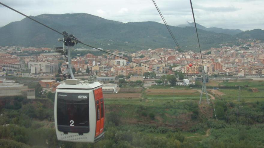 Una cistella de l&#039;aeri en funcionament.