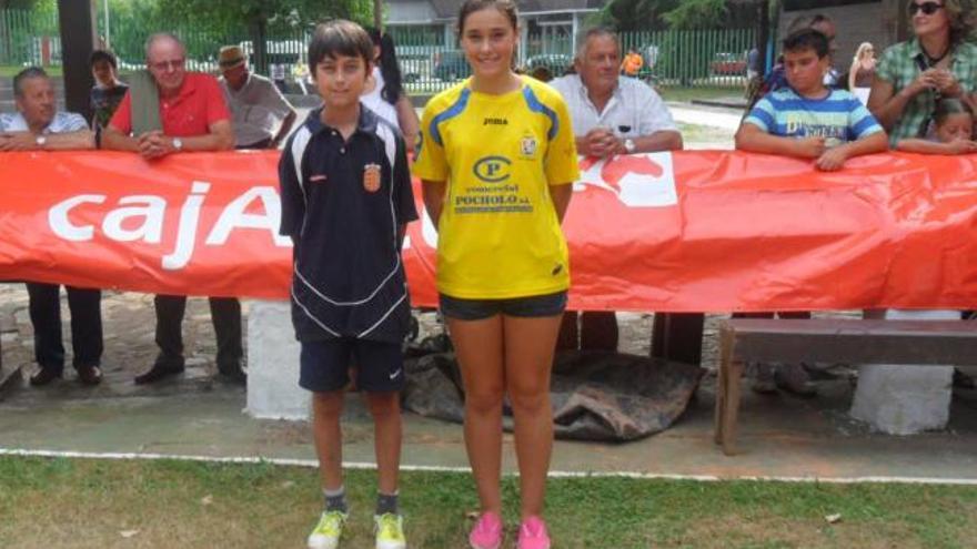 José Miguel y Alicia, los finalistas del torneo de la Feria de Muestras.