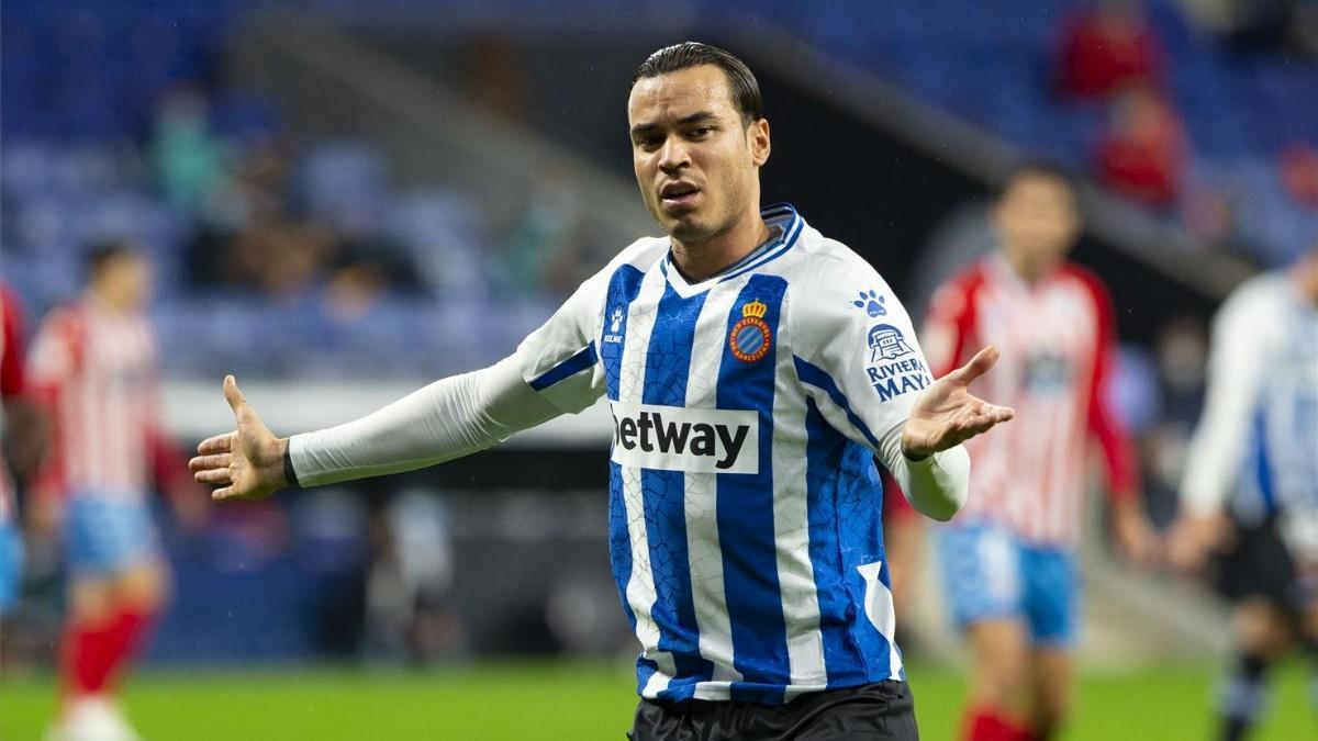 Raúl de Tomás en el encuentro de la primera vuelta ante el Lugo.