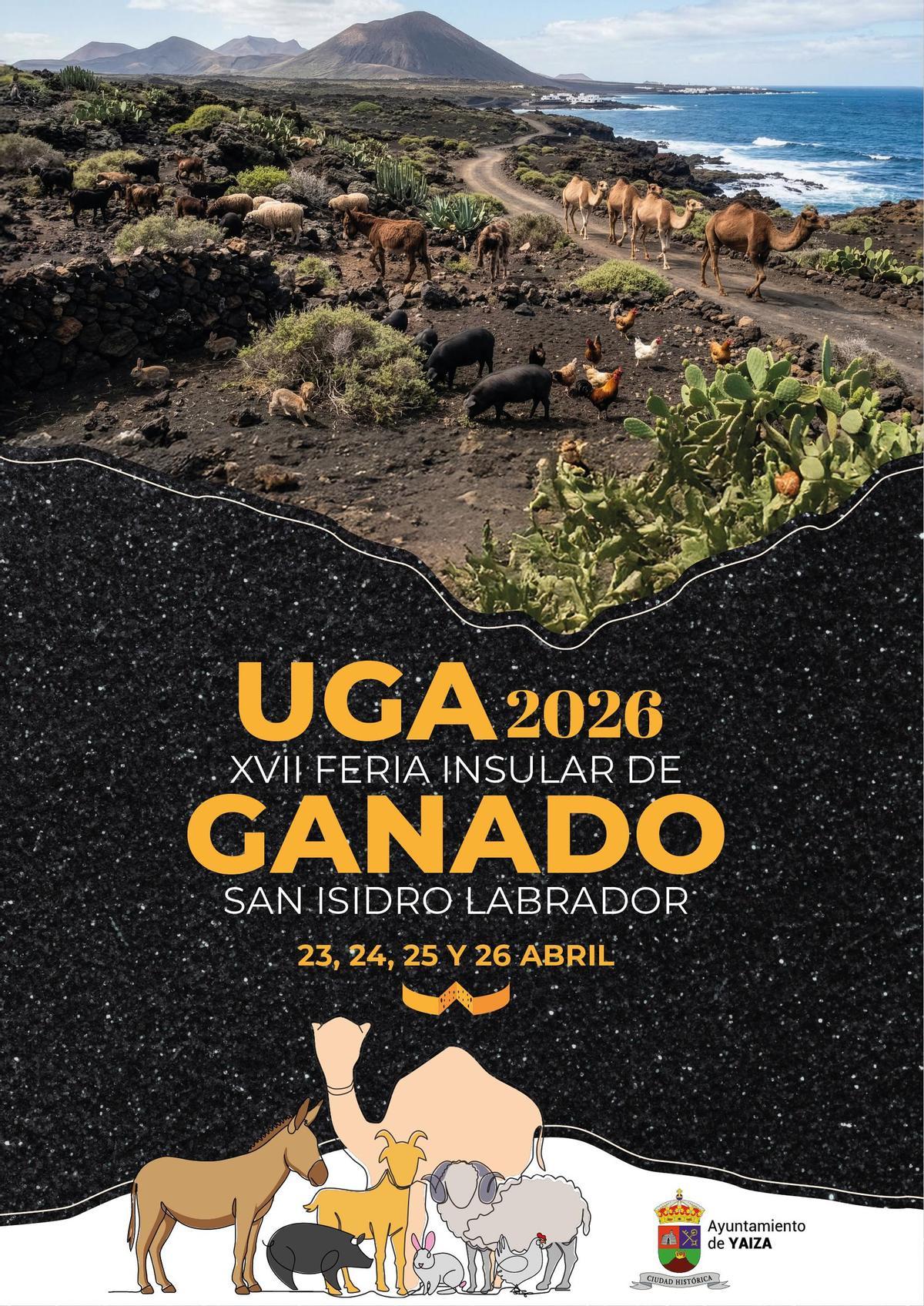 Cartel de la XVII Feria Insular de Ganado San Isidro Labrador, en Uga