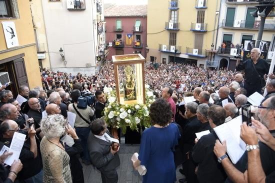 Berga rep a la Mare de Déu de Queralt