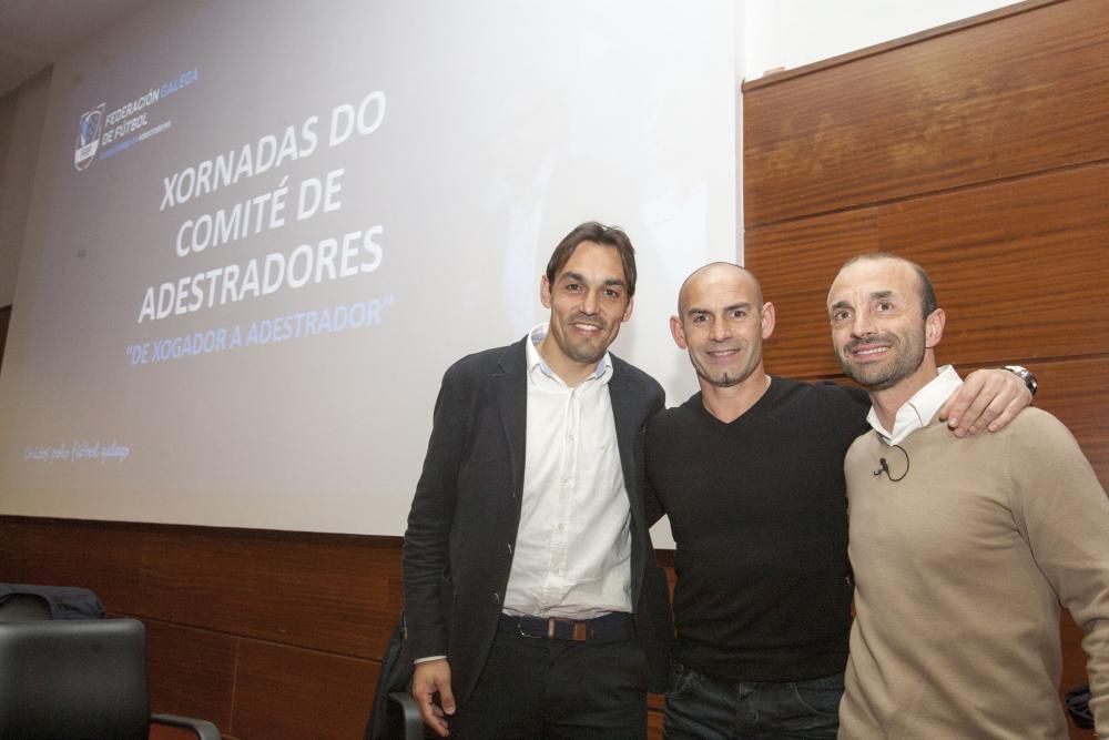 Paco Jémez, en una conferencia en A Coruña