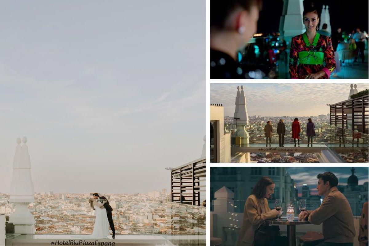La azotea del Hotel Riu Plaza de España en Madrid, en muchas series de Netflix
